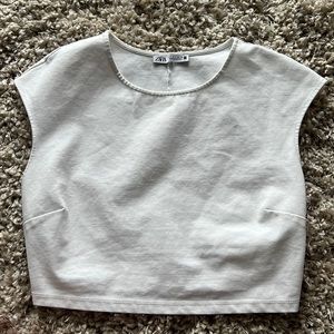 Zara sleeveless crop top, size S